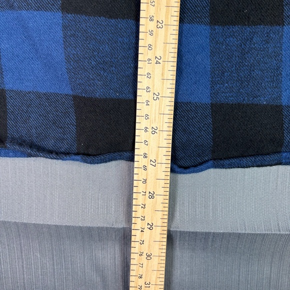 JACHS New York Blue & Black Buffalo Plaid Flannel Shirt M - Picture 7 of 7